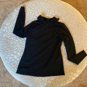 WHBM sheer turtleneck black